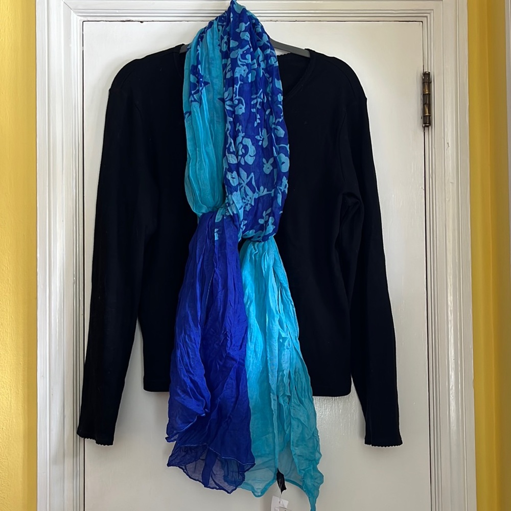 Blue and turquoise scarf from The Accessory Collective